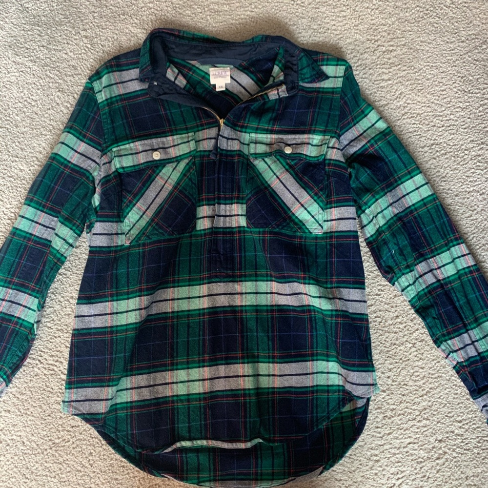 JCrew Flannel w/ zipper